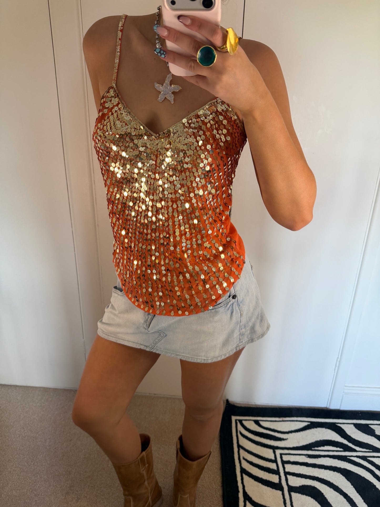 sequin cami