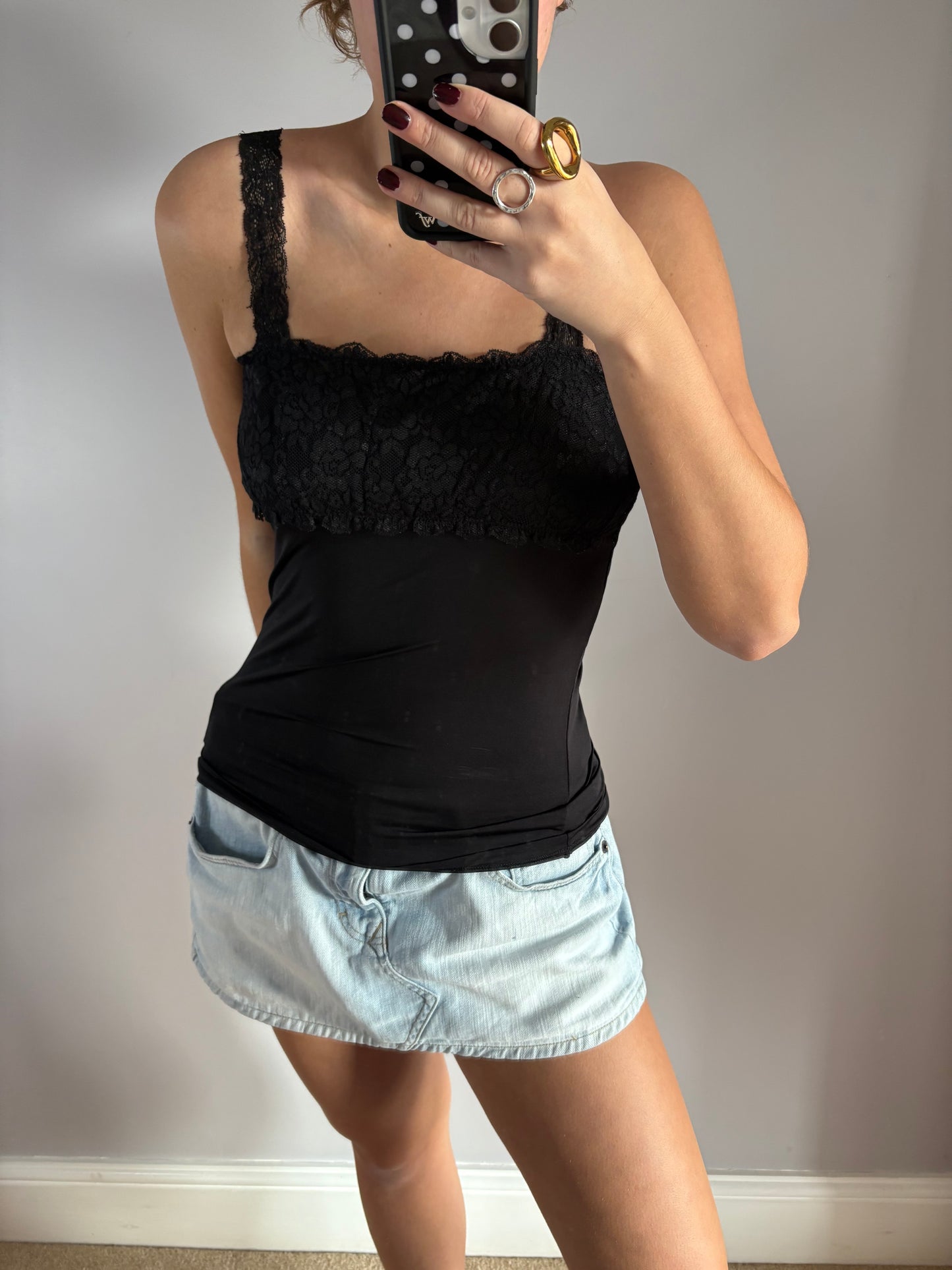black laced cami
