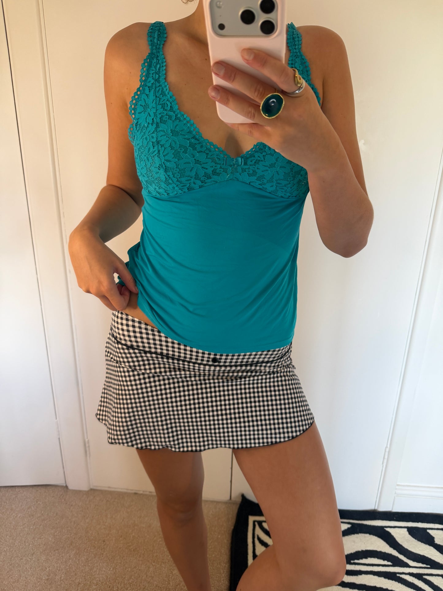 plaid mini skirt