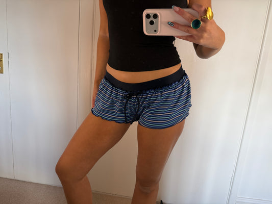striped mini shorts