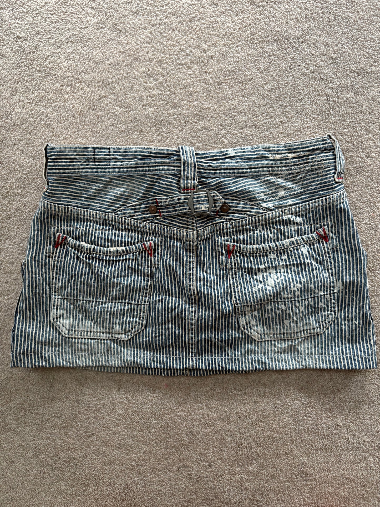 pinstriped mini skirt