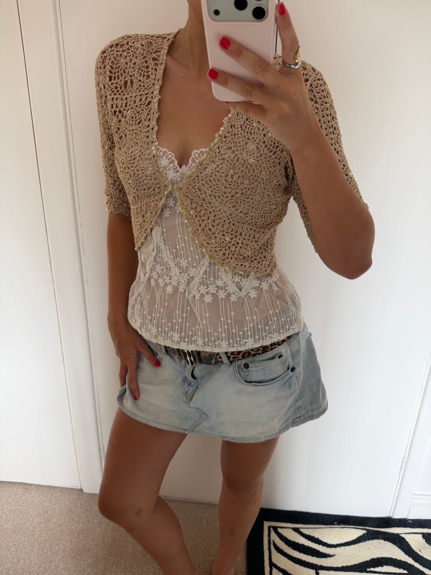 sequinned cardi