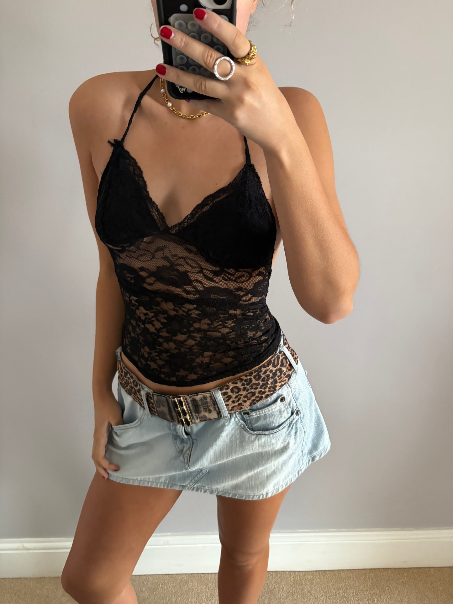 black laced cami