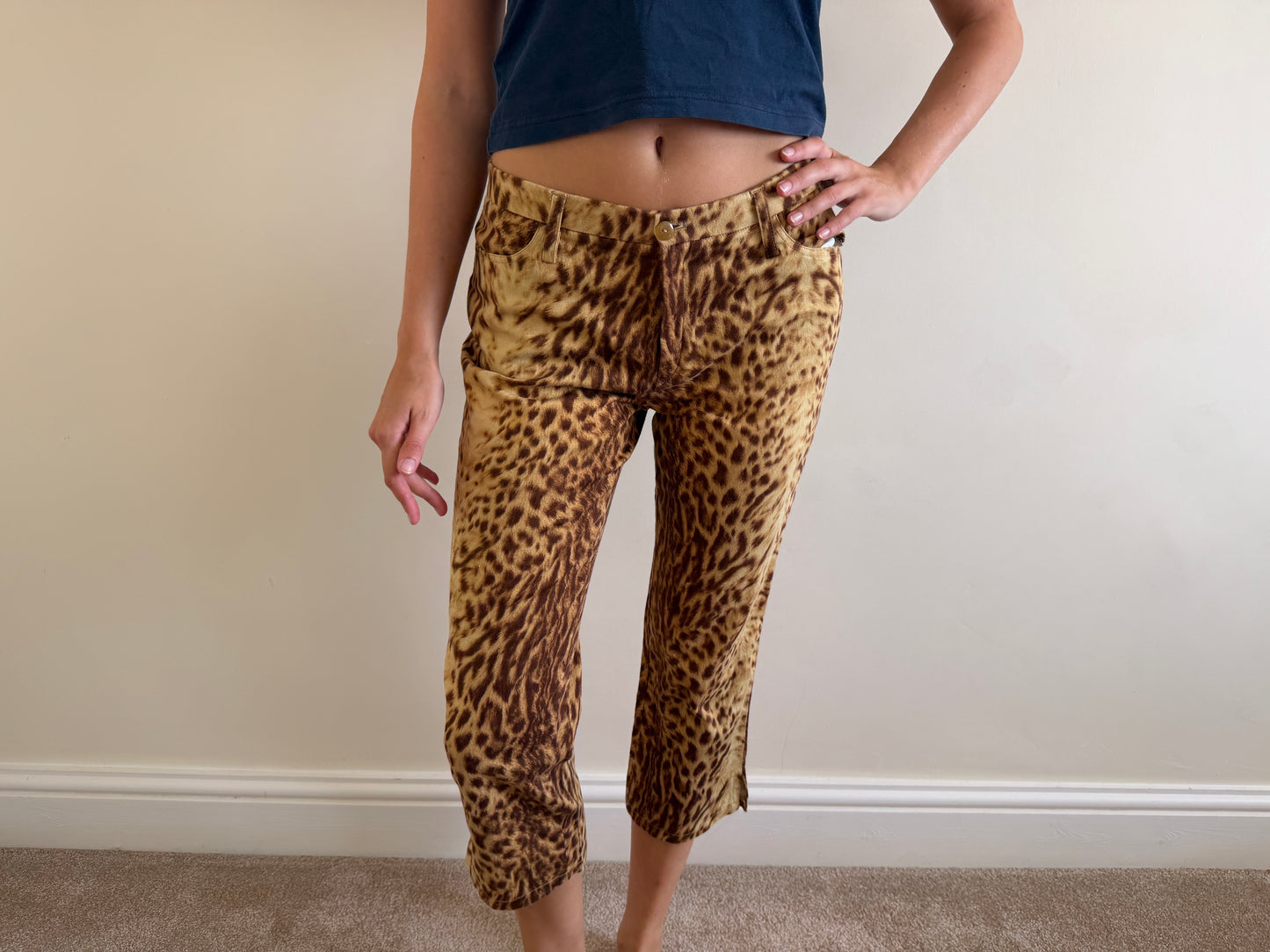 leopard capris