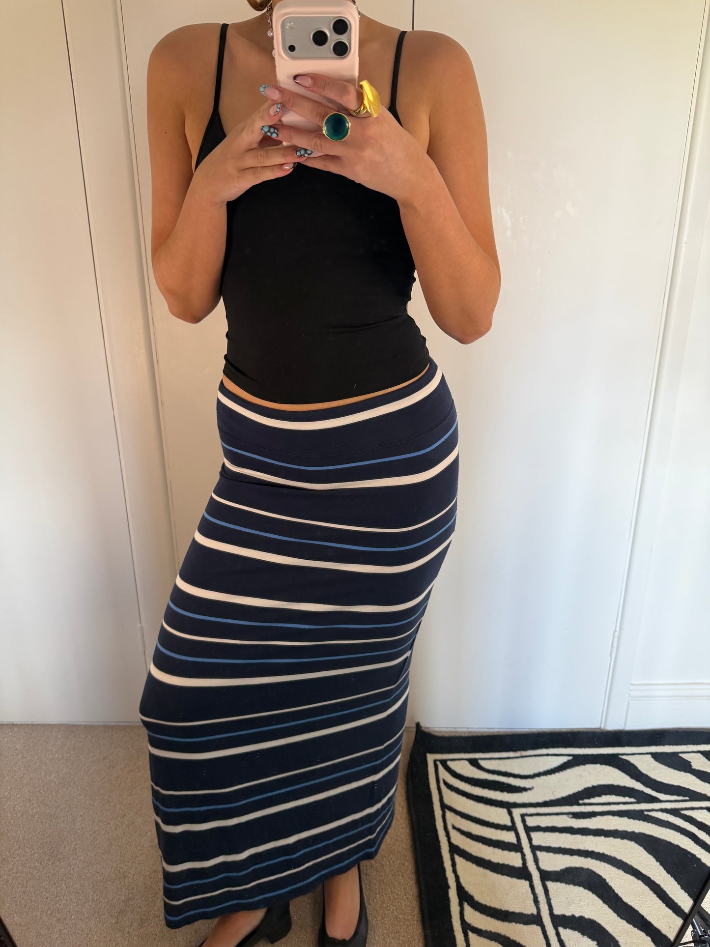 striped skirt