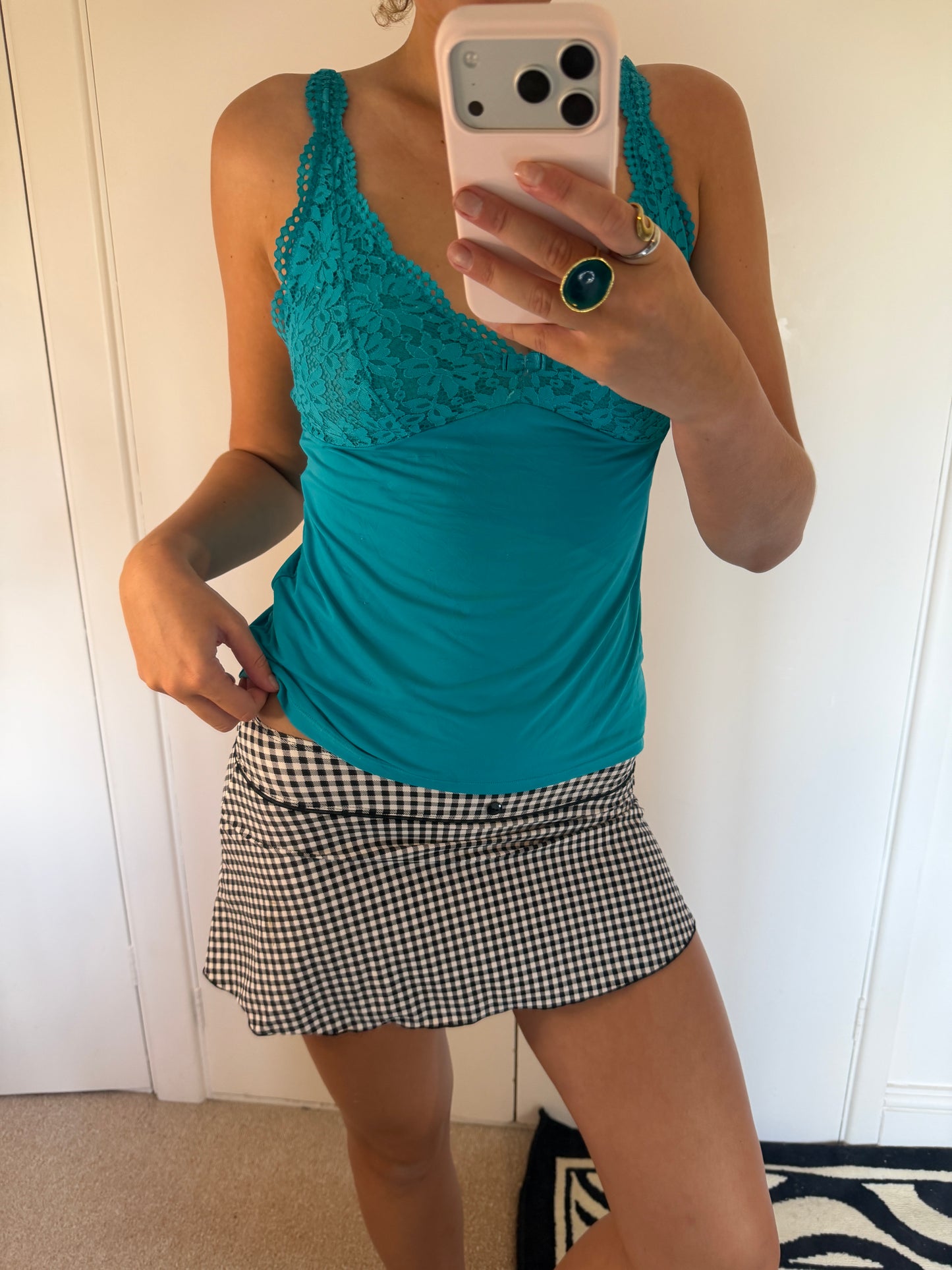 plaid mini skirt