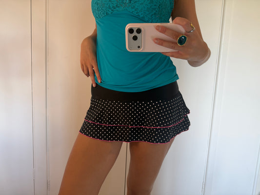 polka dot mini skirt