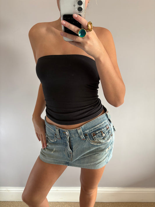 true religion mini skirt