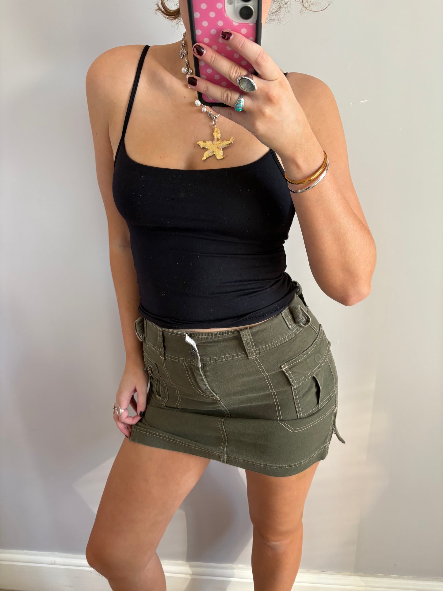 cargo mini skirt
