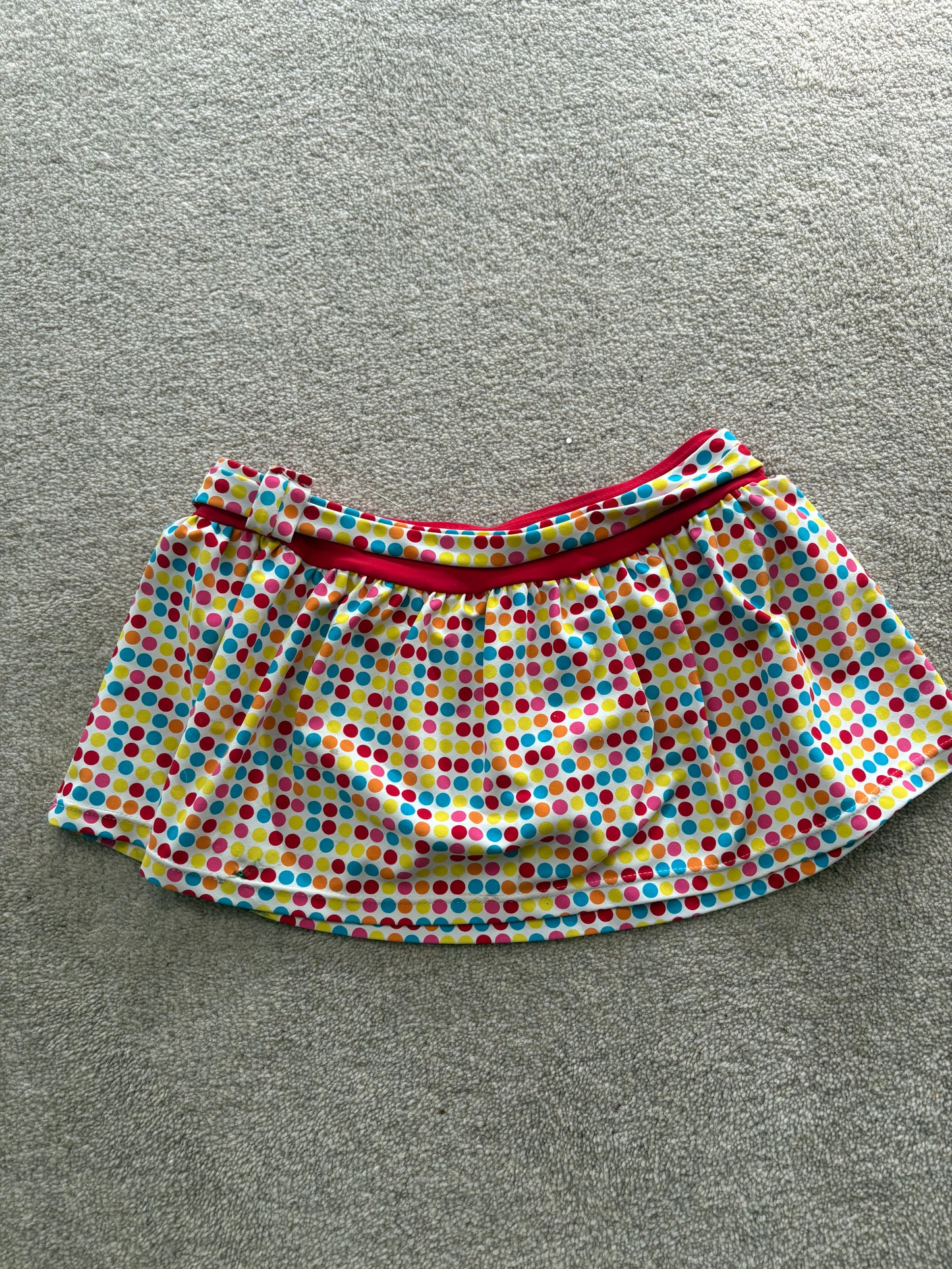 polka dot mini skirt