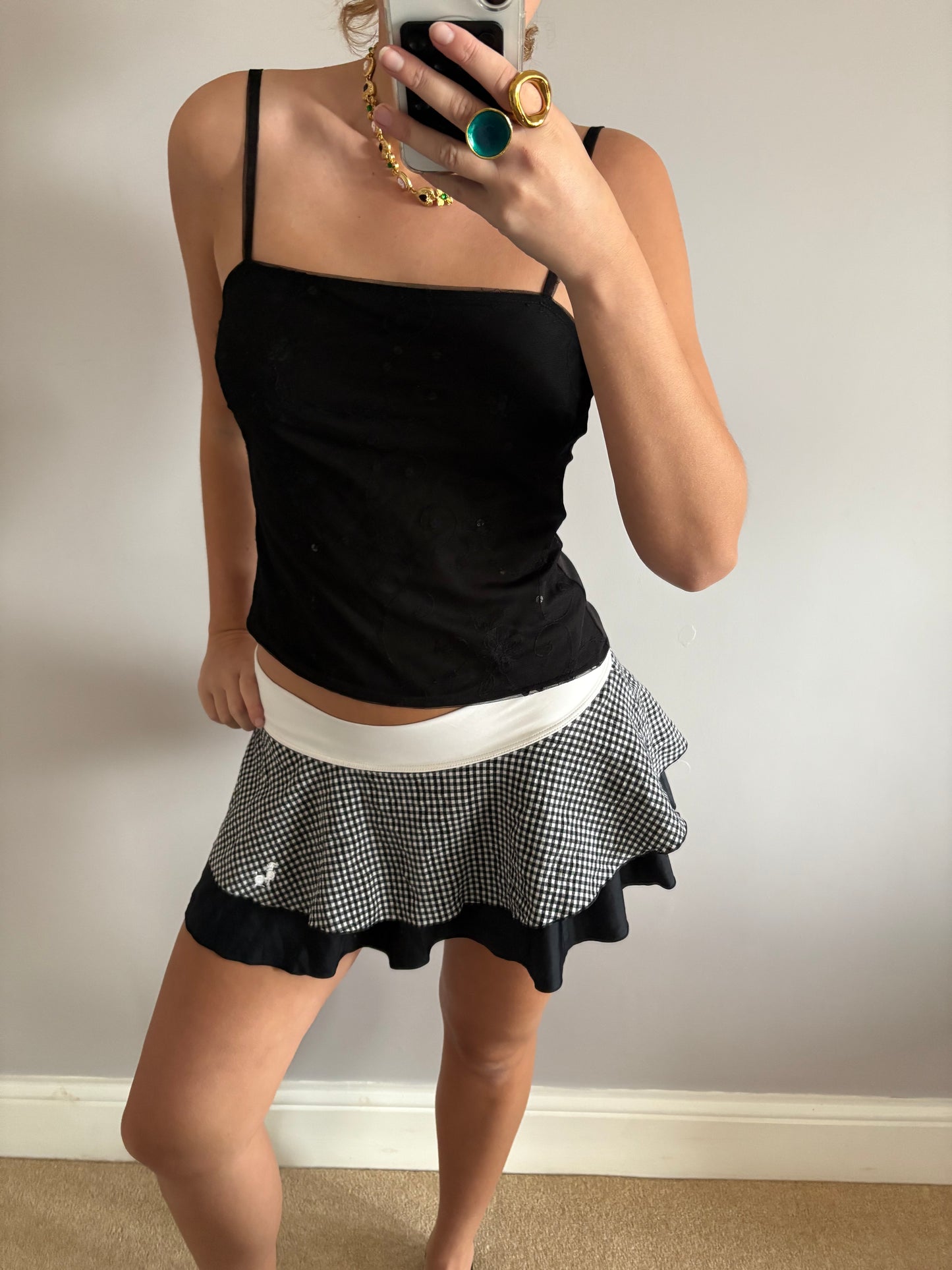 plaid mini skirt