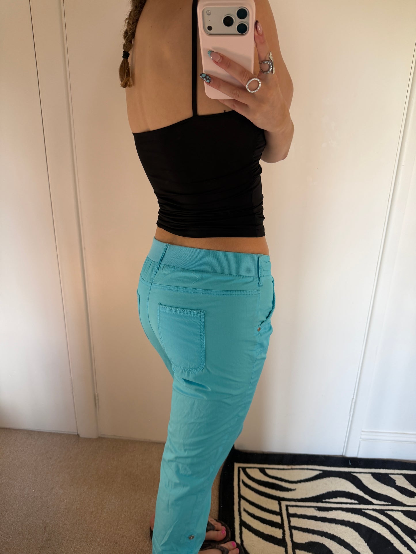 blue capris