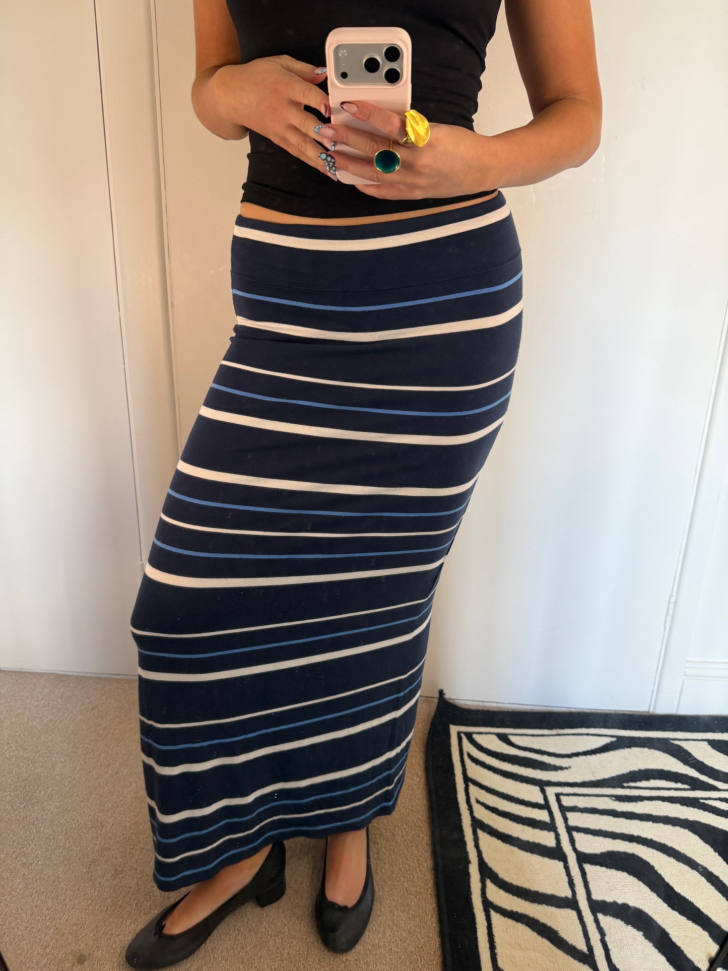 striped skirt