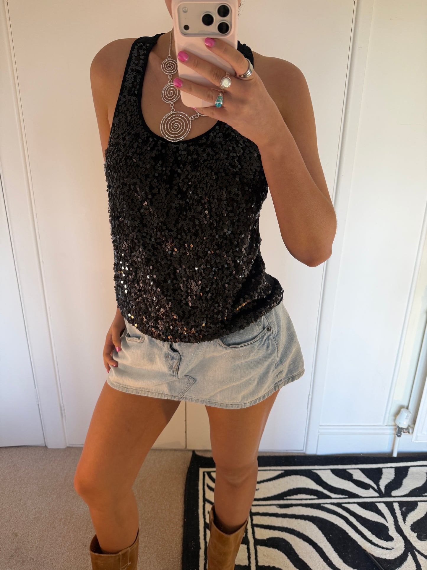 sequinned top