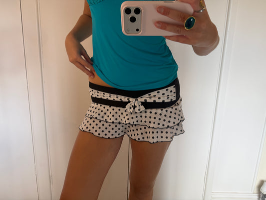 polka dot mini skirt