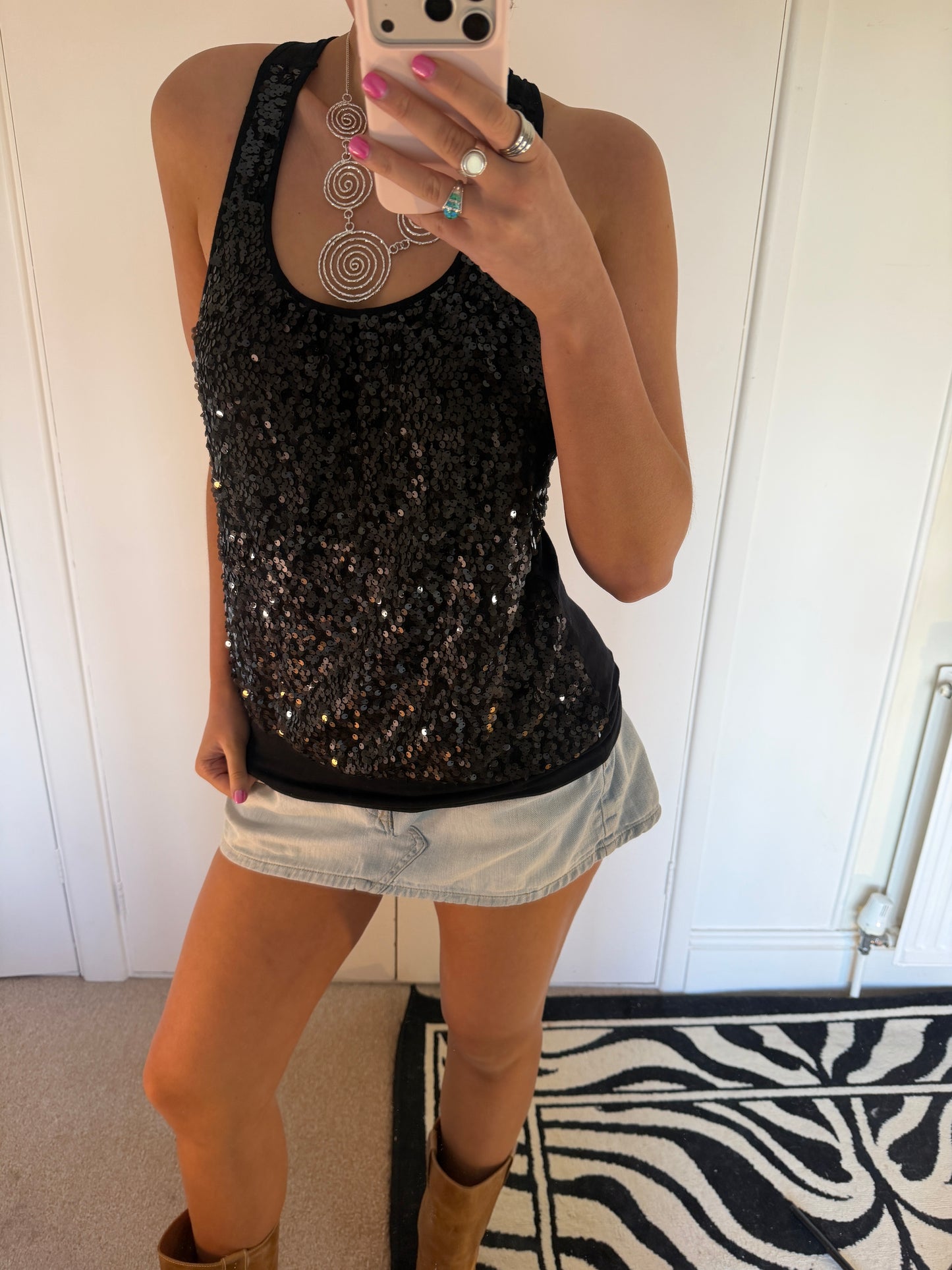 sequinned top