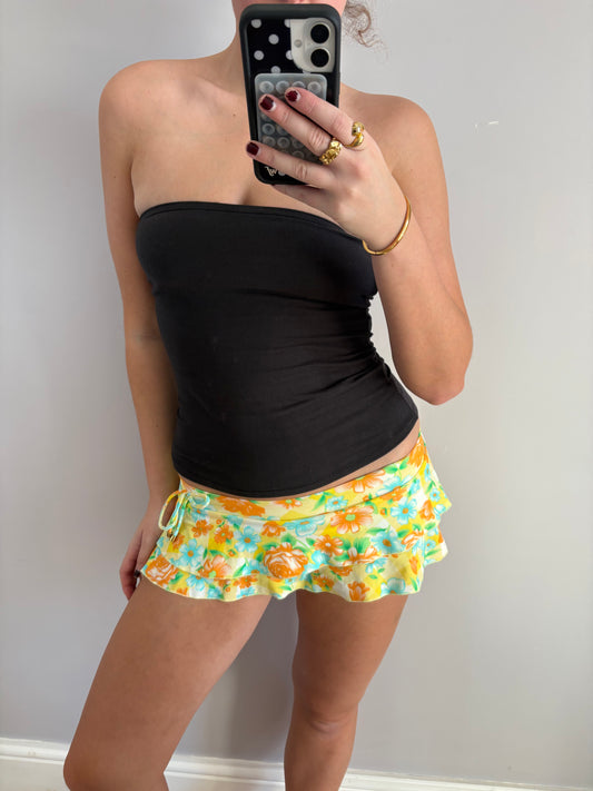 flower mini skirt