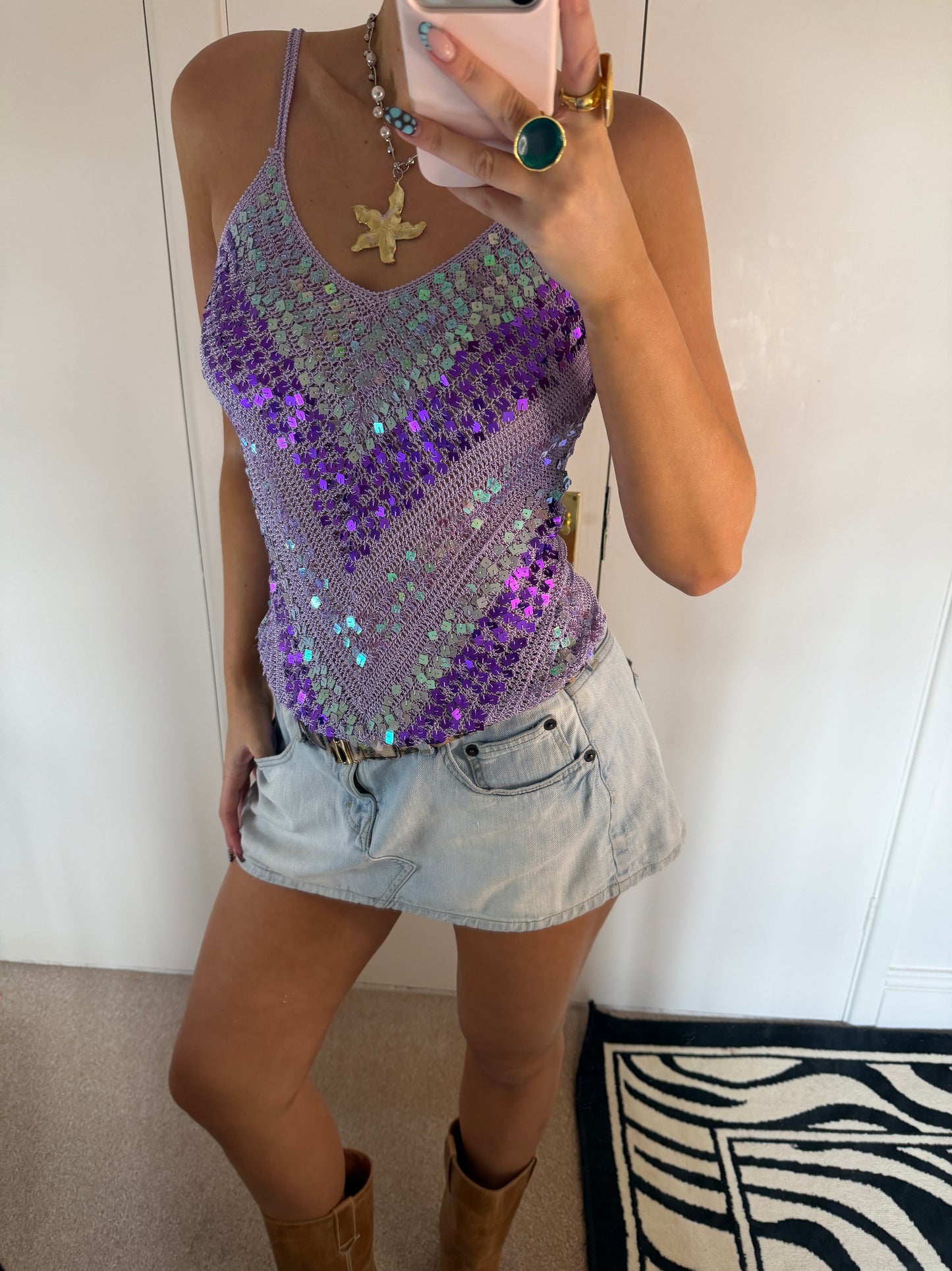 sequin cami