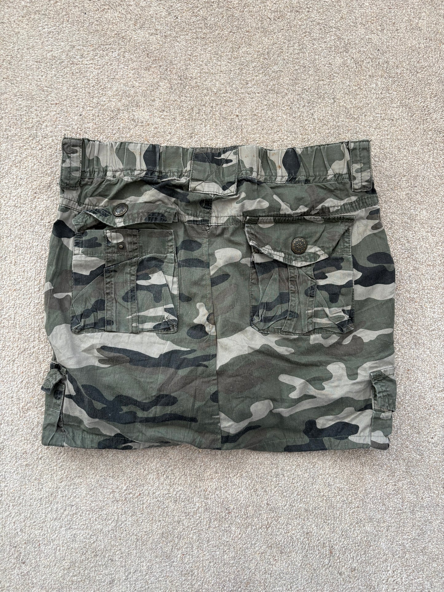 camo mini skirt