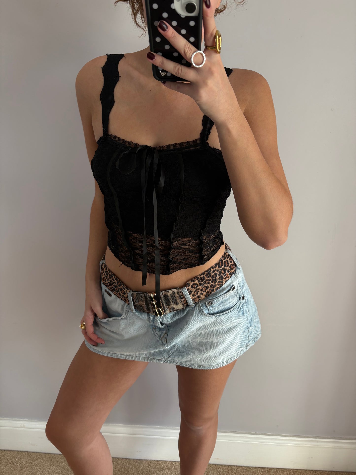 black laced cami