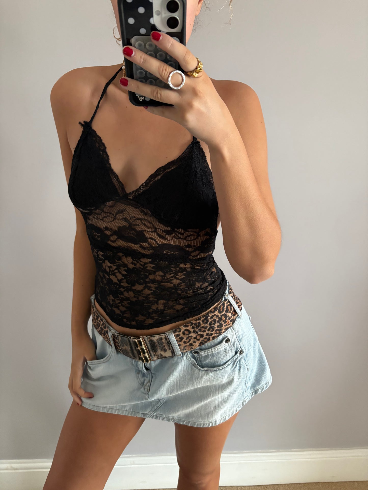 black laced cami