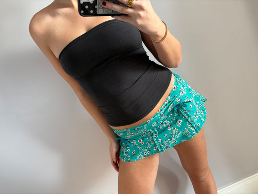 flower mini skirt