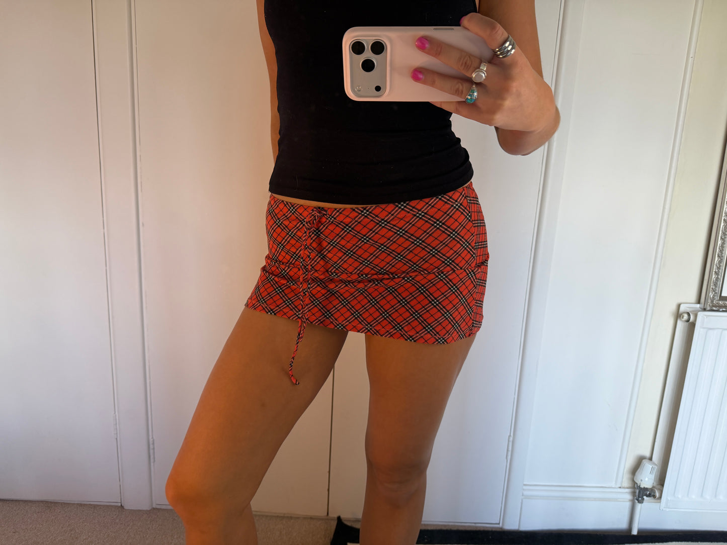 plaid mini skirt