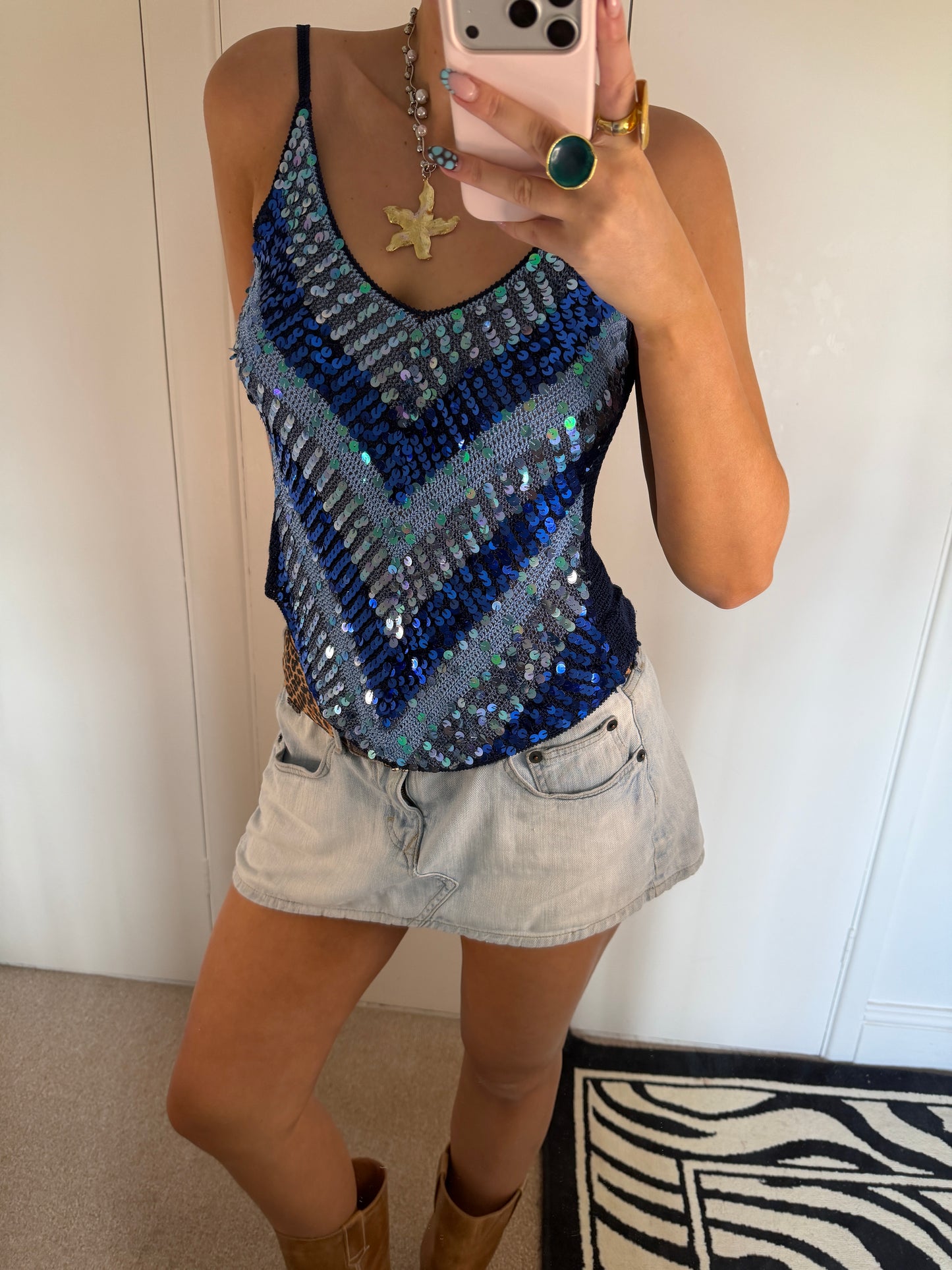 sequin cami
