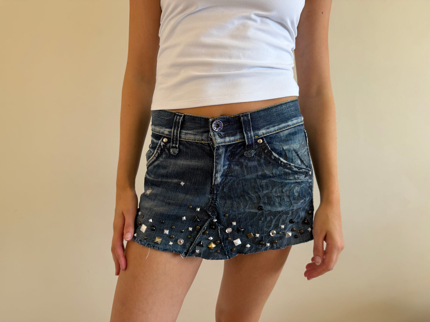 mini rhinestone skirt
