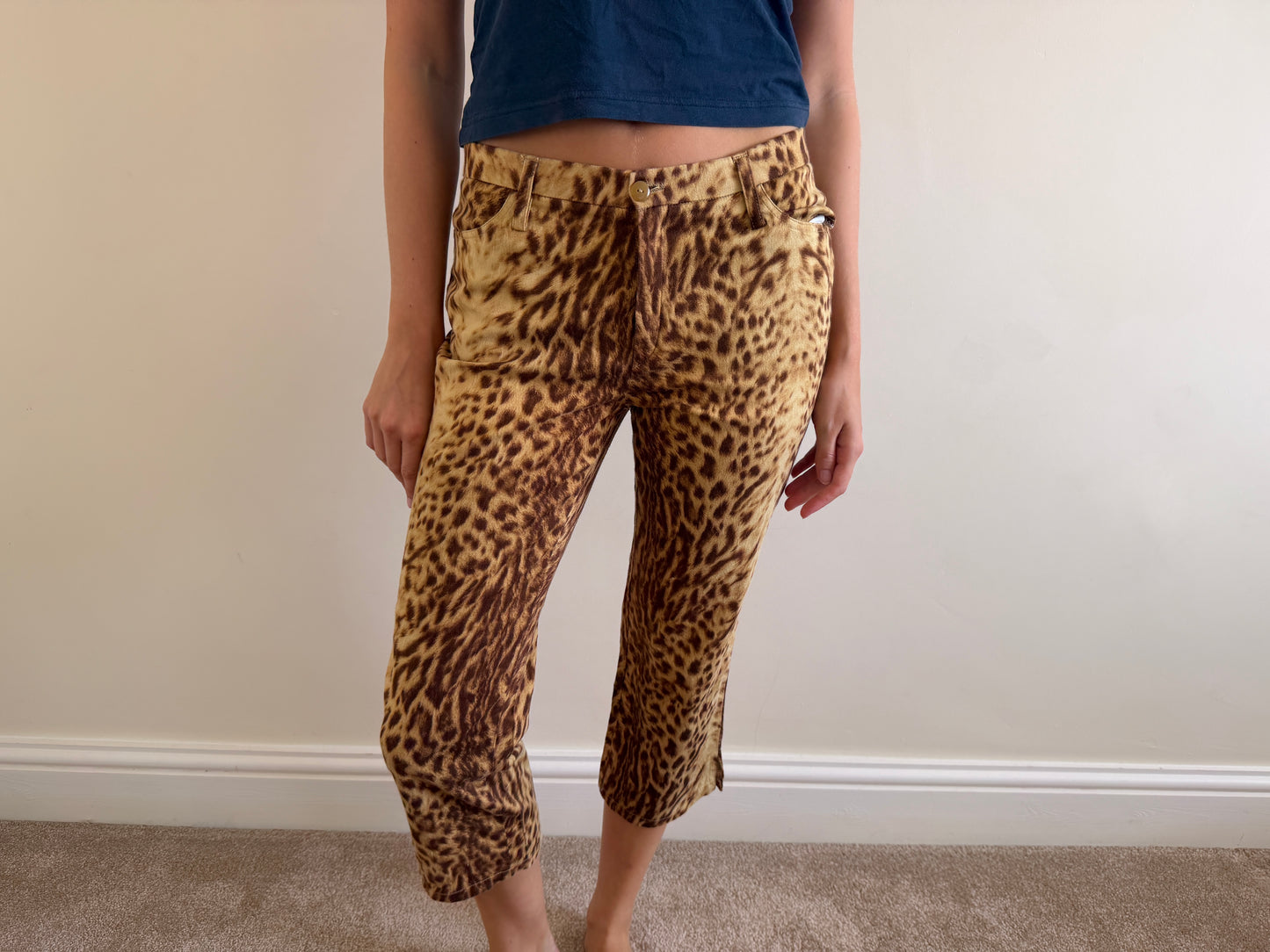 leopard capris