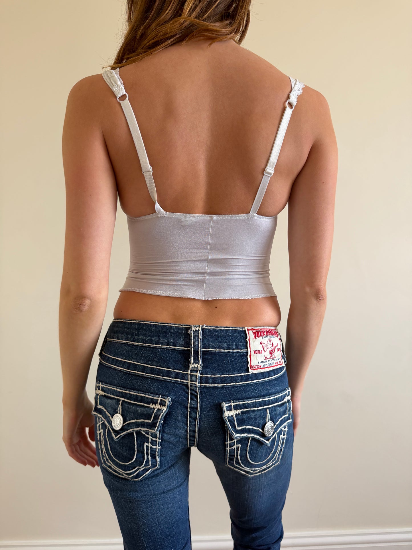 white laced cami