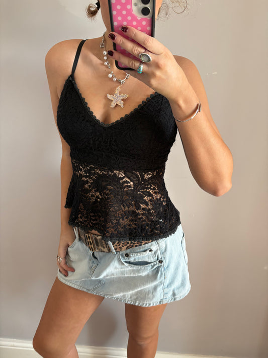 vintage crotchet cami