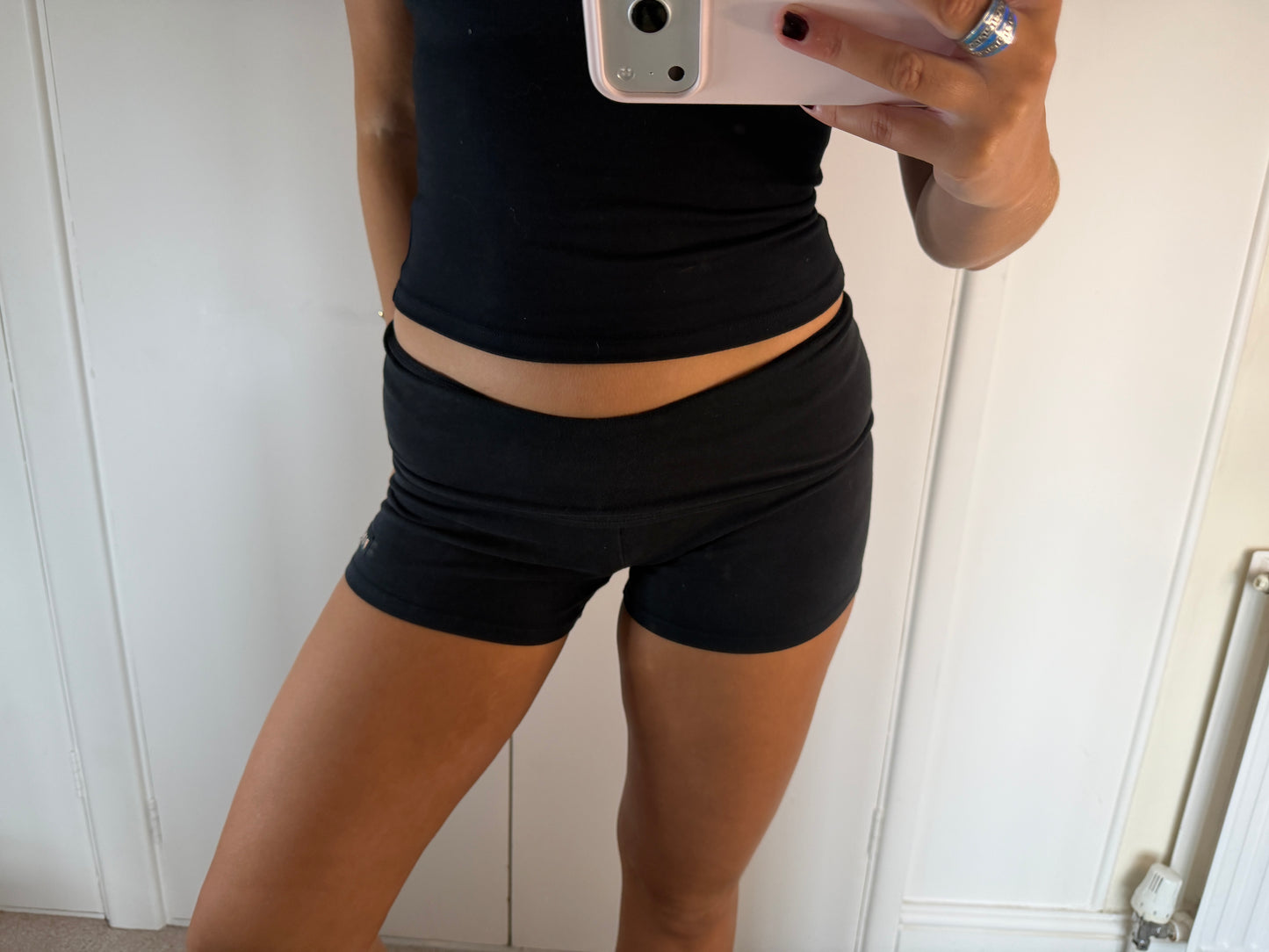 pink yoga mini shorts