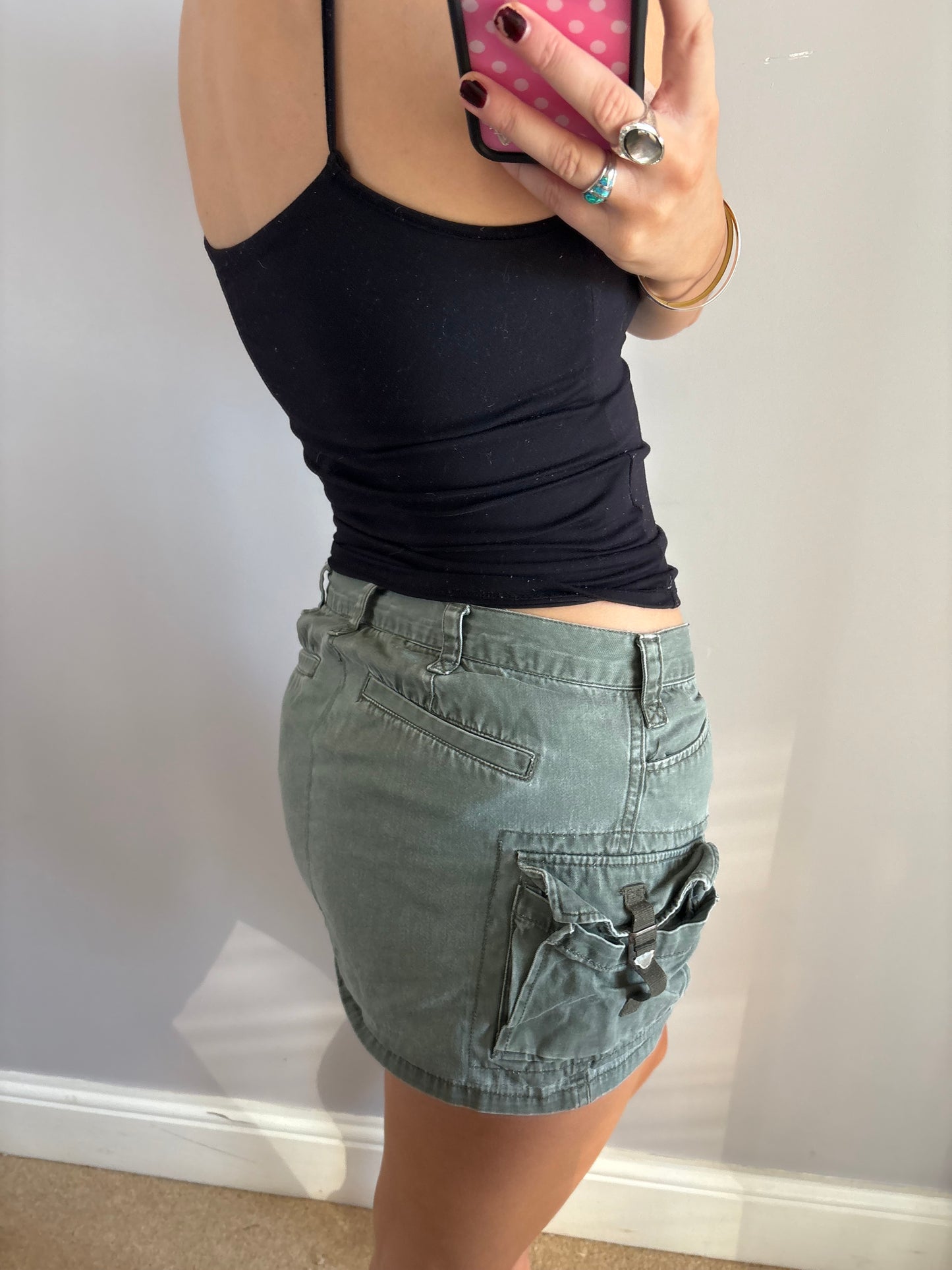 cargo mini skirt