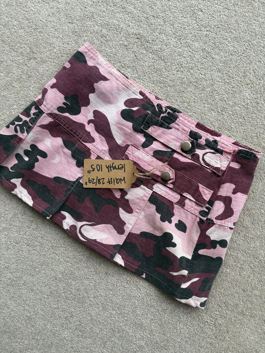 camo mini skirt