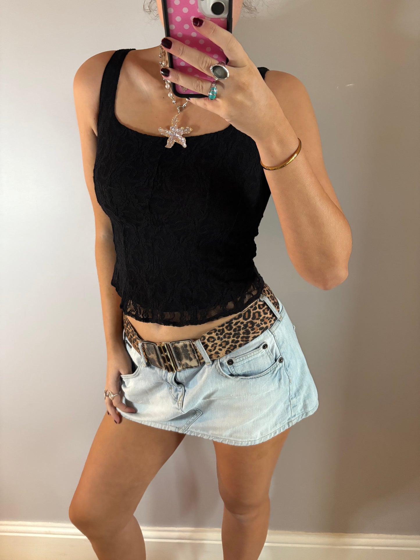 black laced cami