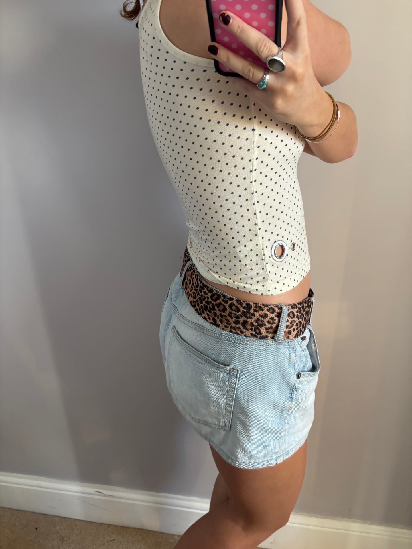 polka dot grommet top
