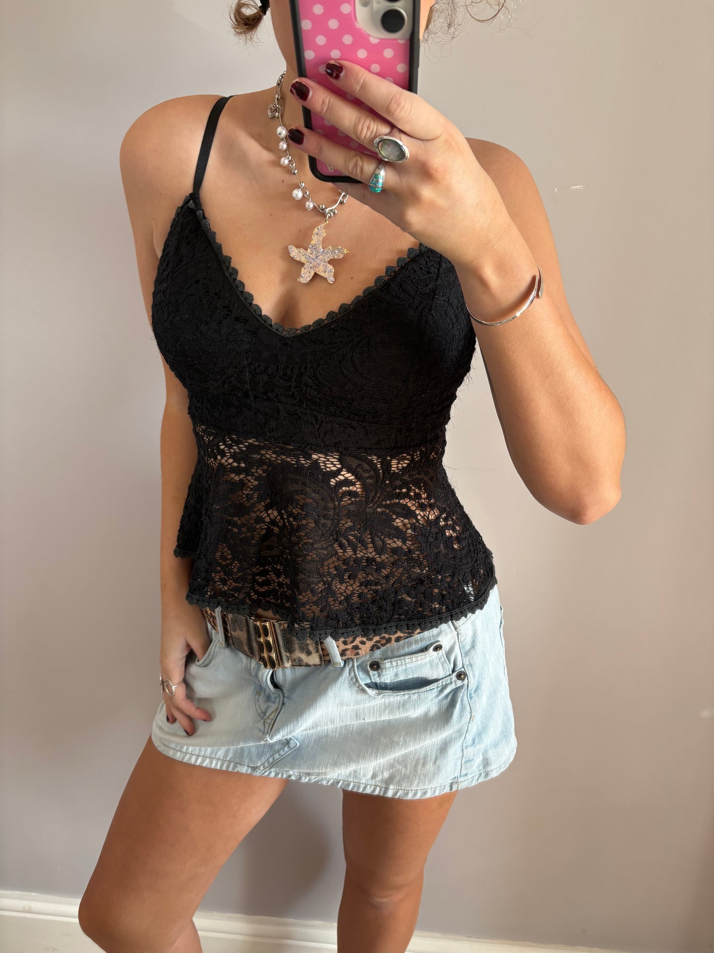 vintage crotchet cami