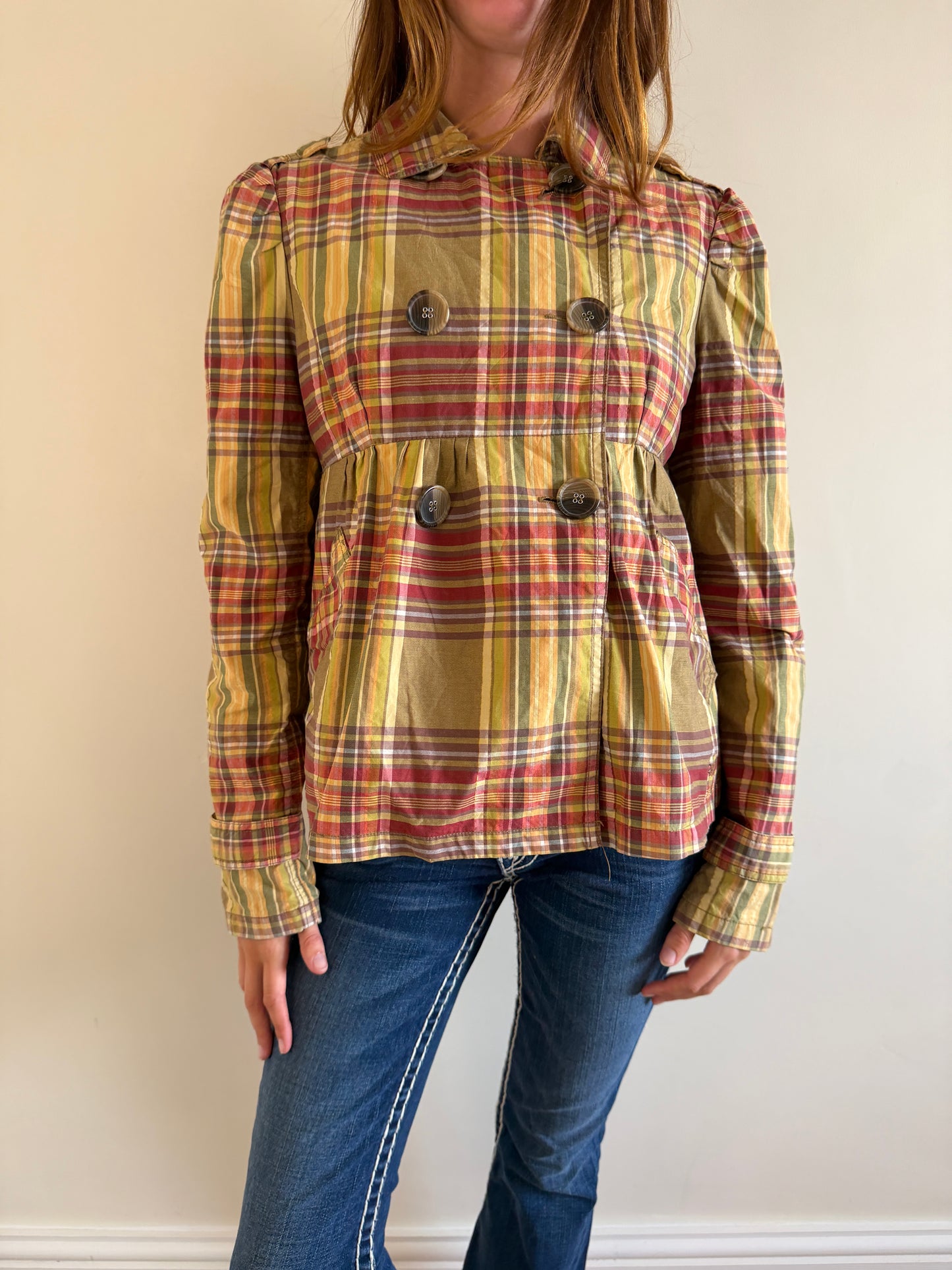 plaid roxy jacket