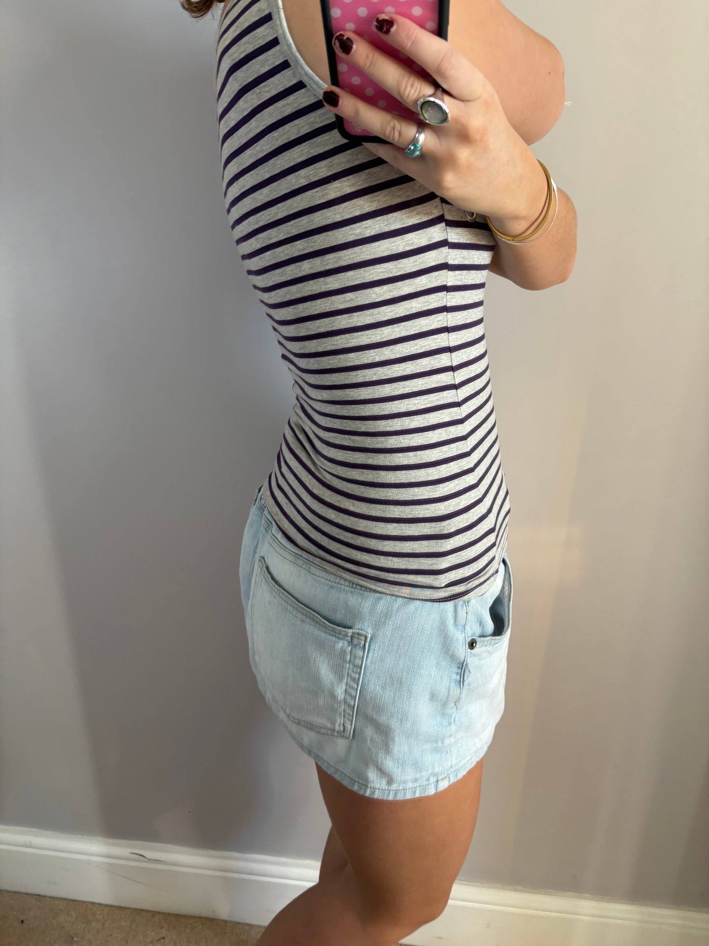 striped grommet top