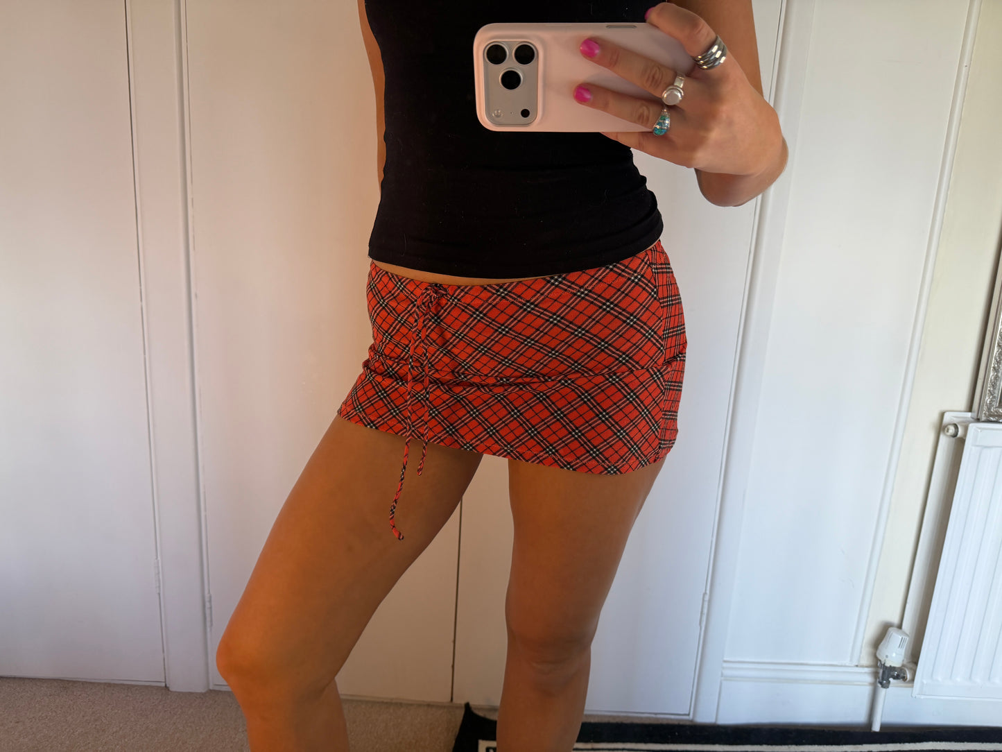 plaid mini skirt