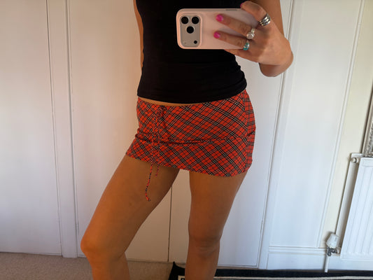 plaid mini skirt