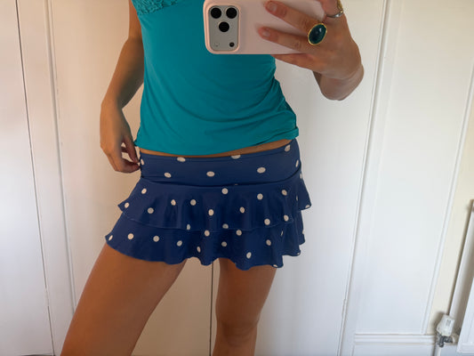 polka mini skirt