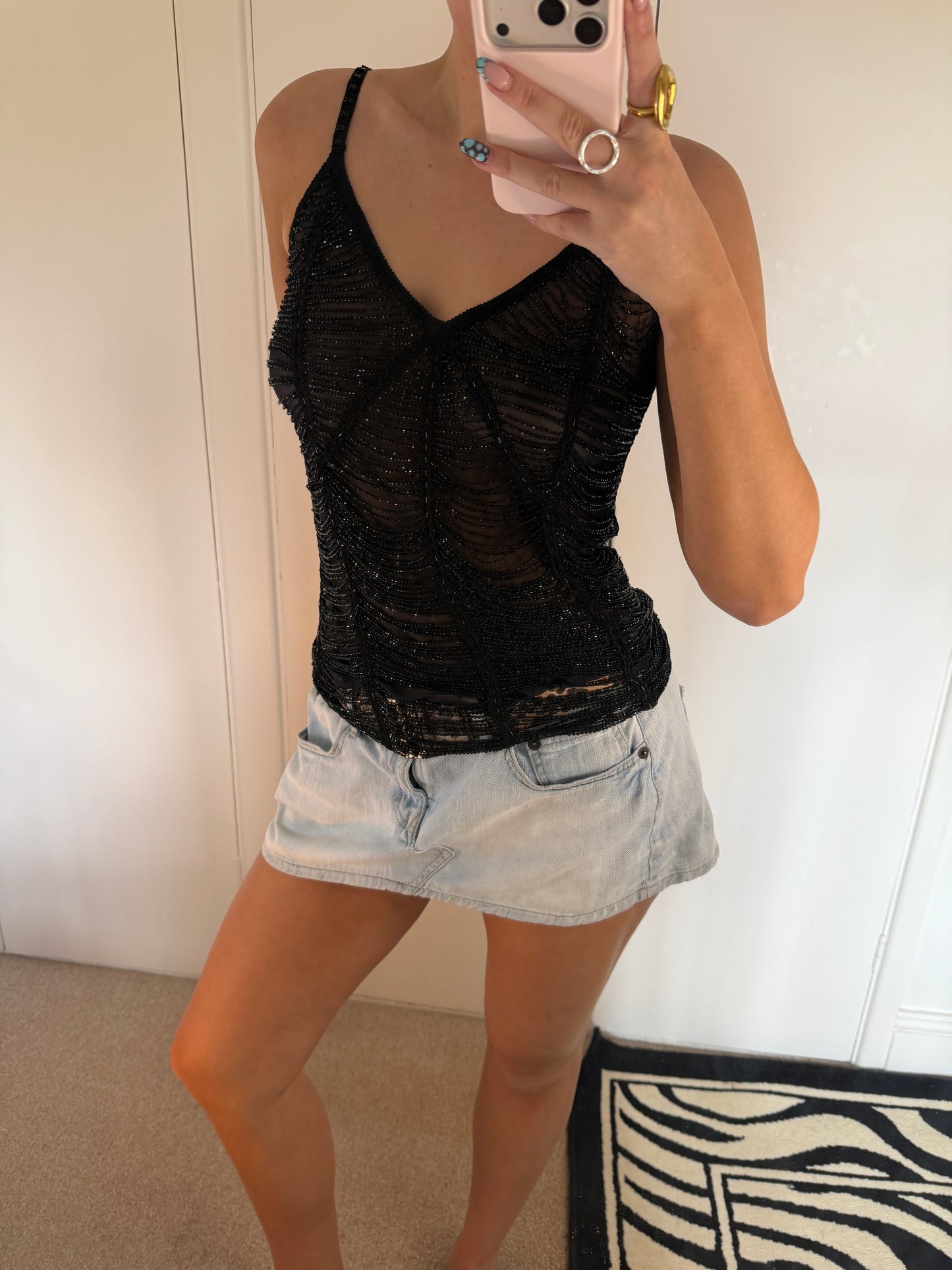 sequinned cami
