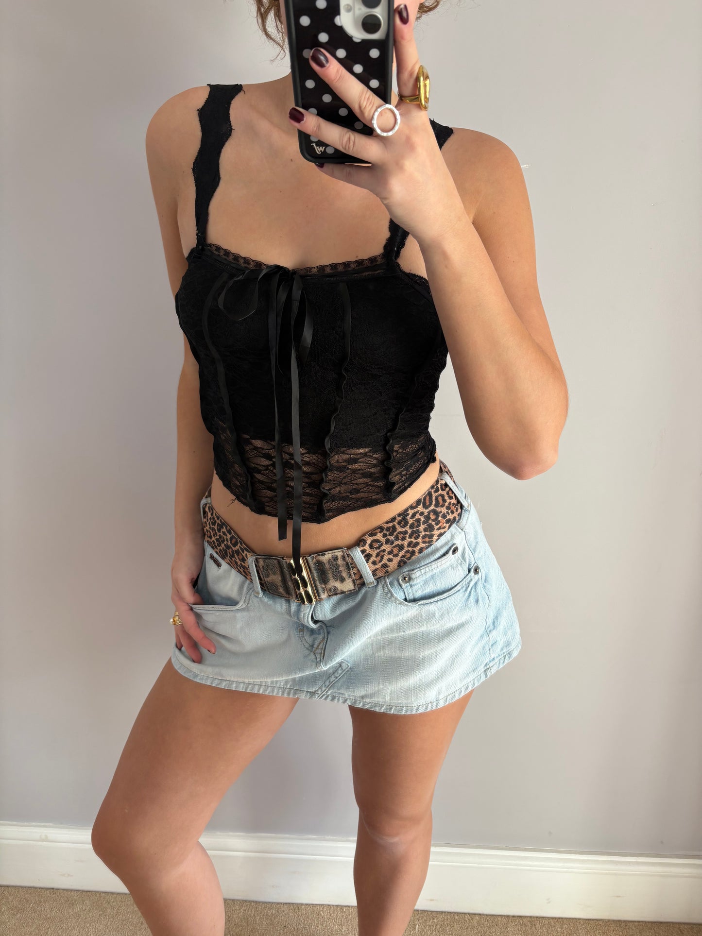 black laced cami
