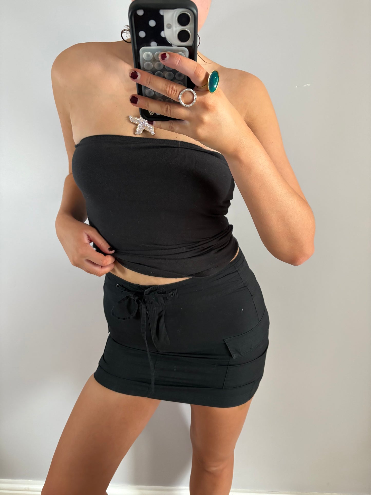 cargo mini skirt