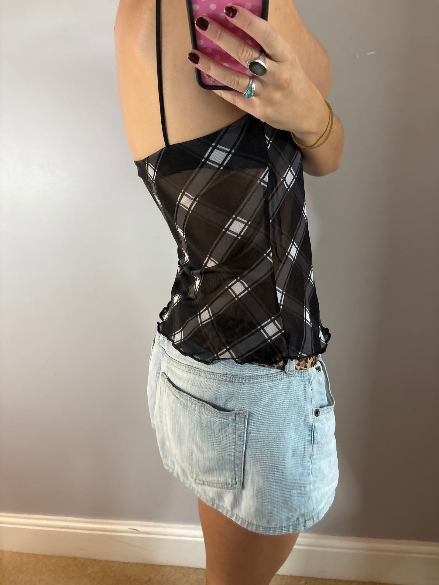 checkered cami