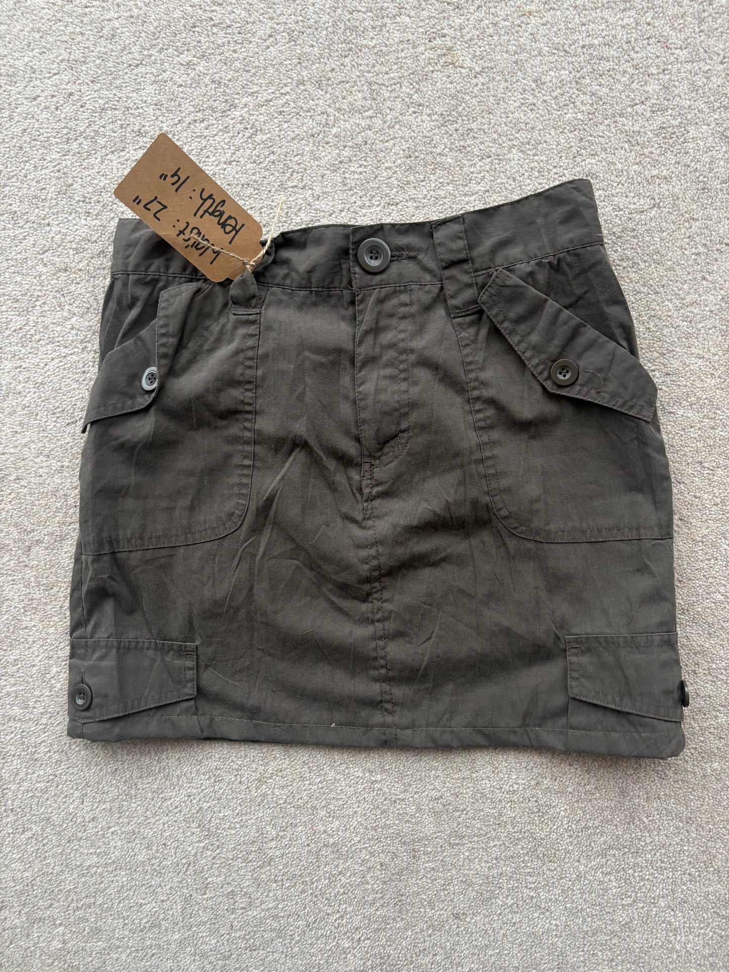 cargo mini skirt
