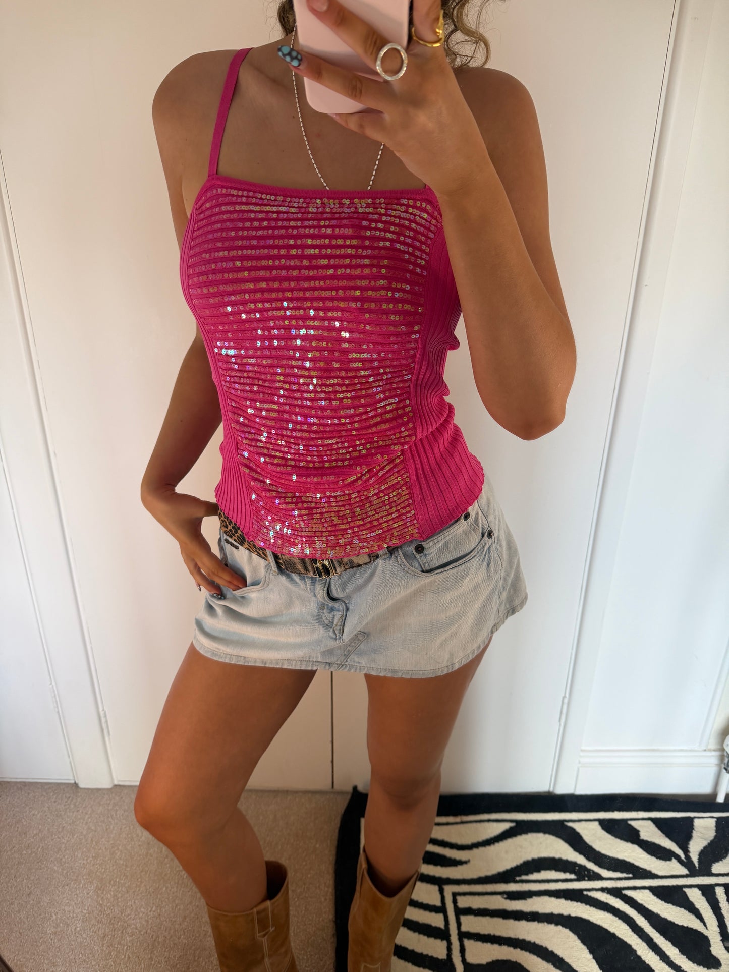 sequin cami