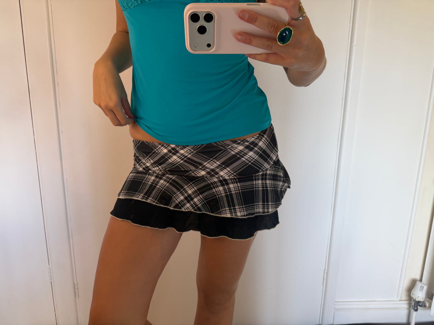 plaid mini skirt